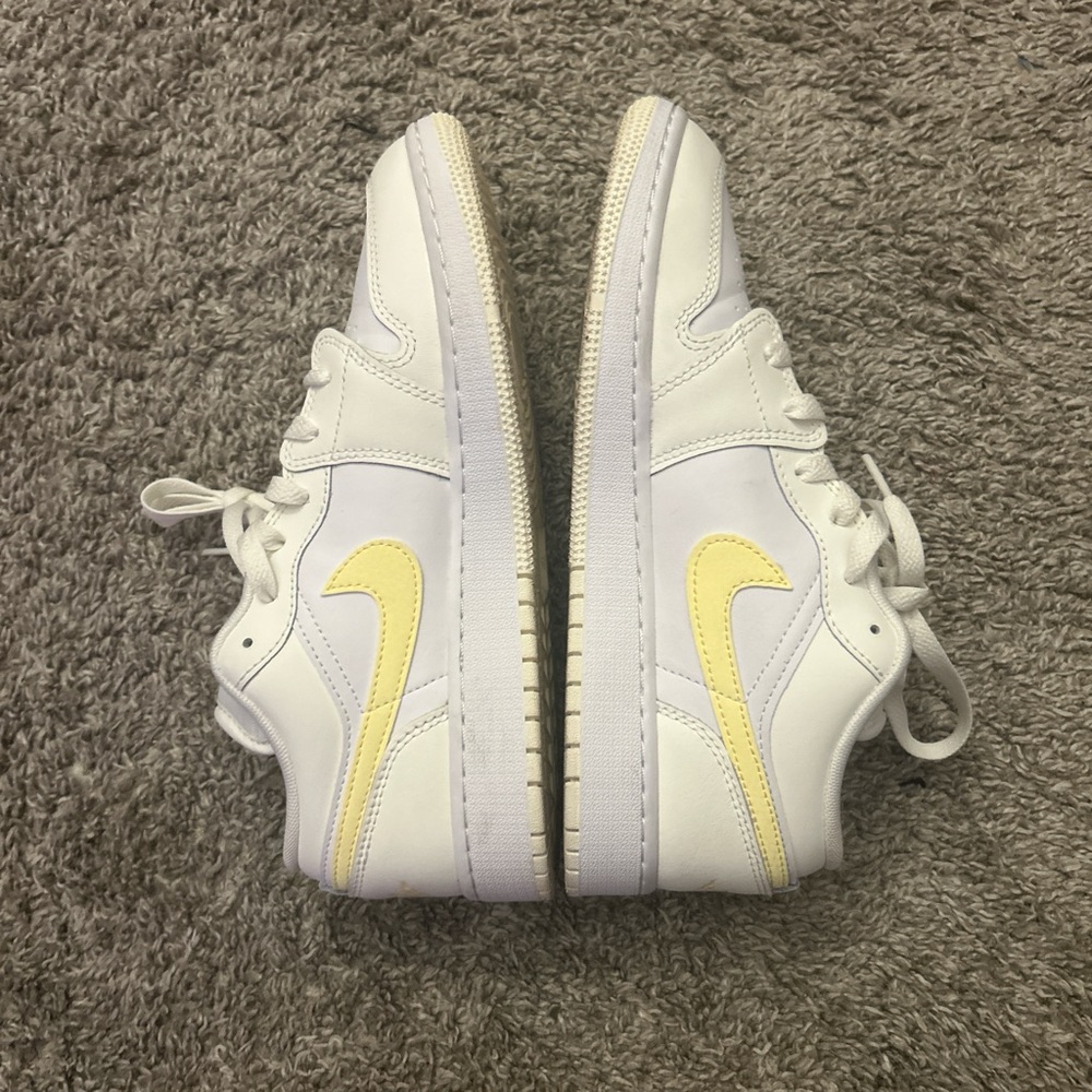 Air Jordan white and yellow women’s sneakers